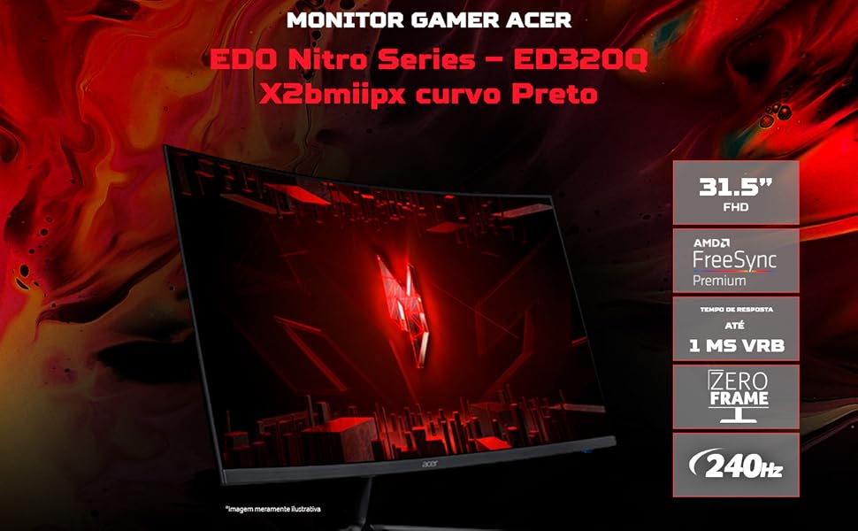 Acer Moniters Nitro ED320Q X2bmiipx